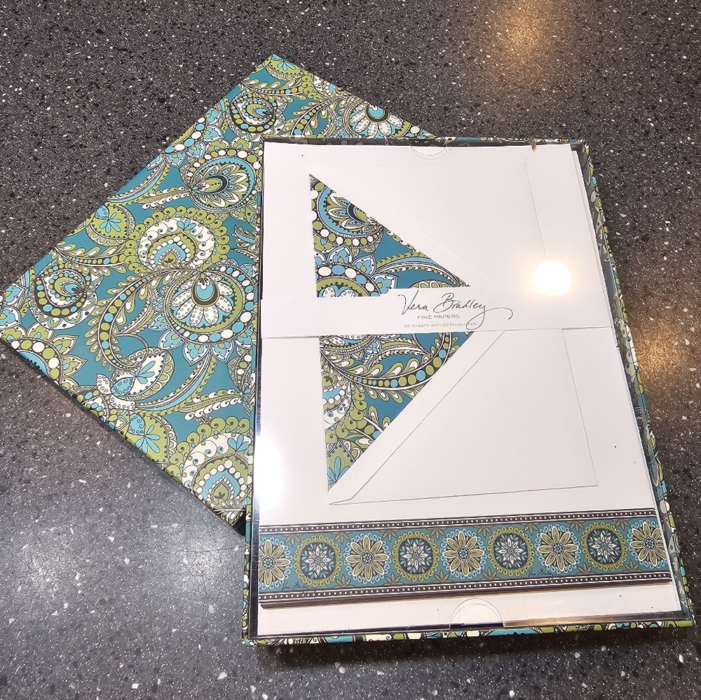 Vera Bradley Paisley Stationery Set